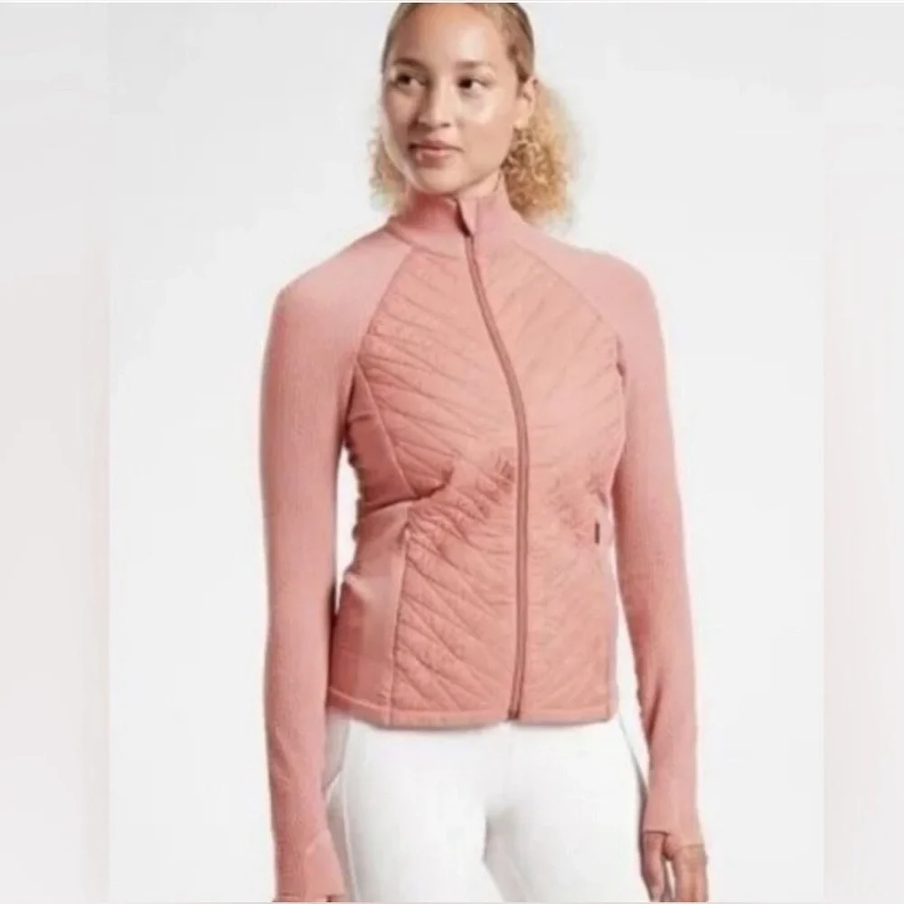 ATHLETA Flurry Force Insulated Primaloft Jacket II Womens Light Pink Sz S - Picture 2 of 7